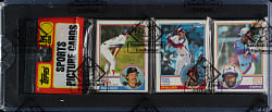 1983 Topps Unopened Rack Pack - Wade Boggs Rookie on Top - BBCE