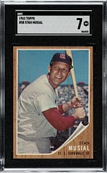 1962 Topps #50 Stan Musial SGC NM 7