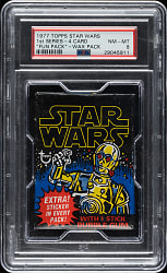 1977 Topps "Star Wars" First Series Unopened "Fun Pack" Wax Pack PSA NM-MT 8
