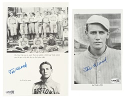 Joe Wood Signed Magazine Page Pair - JSA