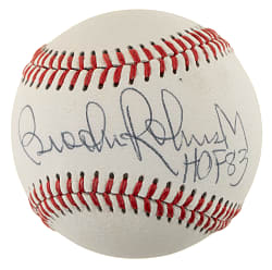 Brooks Robinson Single-Signed Baseball with "HOF 83" Inscription - JSA