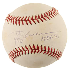 Rod Carew Single-Signed Baseball with "HOF 91" Inscription - JSA