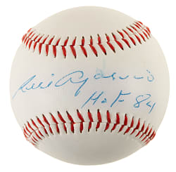 Luis Aparicio Single-Signed Baseball with "HOF 84" Inscription - JSA