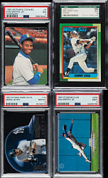 1990 to 1999 Topps, Fleer, and Upper Deck Hall of Fame and Star PSA- and SGC-Graded Collection (10) Including Derek Jeter and Ken Griffey Jr.