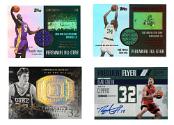 2003 to 2021 Upper Deck, Topps, and Panini Basketball Autograph and Relic Collection (9) Including Blake Griffin, Paul Pierce, and Shaquille O'Neal