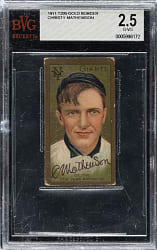 1911 T205 Gold Border Christy Mathewson BVG G-VG 2.5 - Sovereign Back