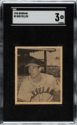 1948 Bowman #5 Bob Feller SGC VG 3