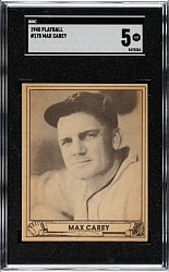 1940 R335 Play Ball #178 Max Carey SGC EX 5