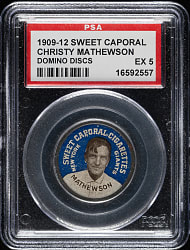 1909-1912 PX7 Sweet Caporal Domino Discs Christy Mathewson PSA EX 5