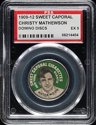 1909-1912 PX7 Sweet Caporal Domino Discs Christy Mathewson PSA EX 5