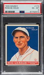 1933 R319 Goudey #173 Roscoe Holm PSA EX-MT 6