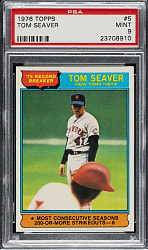 1976 Topps #5 Tom Seaver Record Breaker PSA MINT 9