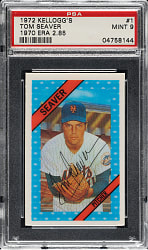 1972 Kellogg's #1 Tom Seaver 2.85 ERA PSA MINT 9
