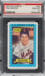 1974 Kellogg's #52 Tom Seaver PSA GEM MINT 10