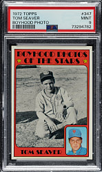 1972 Topps Boyhood Photo #347 Tom Seaver PSA MINT 9