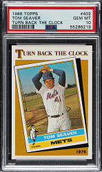 1986 Topps Turn Back The Clock #402 Tom Seaver PSA GEM MINT 10