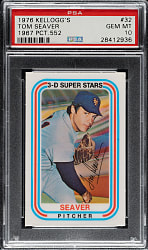 1976 Kellogg's #32 Tom Seaver .552 PCT PSA GEM MINT 10