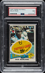 1975 Topps Football Unopened Cello Pack PSA NM 7