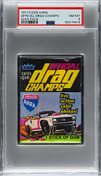 1971 Fleer AHRA "Official Drag Champs" Unopened Wax Pack PSA NM-MT 8