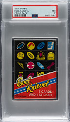 1974 Topps "Evel Knievel" Unopened Cello Pack PSA NM 7