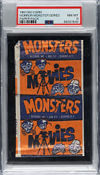 1961 Nu-Card "Horror Monster Series" Unopened Paper Pack PSA NM-MT 8