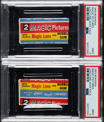 1955 Bowman "Magic Pictures" Unopened Wax Pack PSA MINT 9 Pair