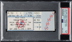 June 3, 1995 New York Yankees (vs. California Angels) Ticket Stub PSA MINT 9 - Derek Jeter First Hit at Yankee Stadium