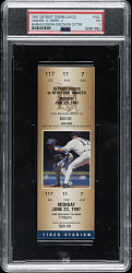 June 23, 1997 Detroit Tigers (vs. New York Yankees) Full Ticket PSA NM 7 - Mariano Rivera Discovers Cutter