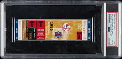 October 3, 1995 New York Yankees (vs. Seattle Mariners) Full Ticket PSA EX-MT 6 - Two Ken Griffey Jr. Home Runs