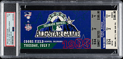 1998 All-Star Game Full Ticket PSA NM 7 - Roberto Alomar MVP