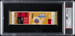 October 6, 1995 Seattle Mariners (vs. New York Yankees) ALDS Full Ticket PSA VG-EX 4 - Randy Johnson vs. Jack McDowell