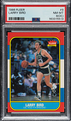1986-1987 Fleer Basketball #9 Larry Bird PSA NM-MT 8 (OC)