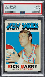 1971-1972 Topps Basketball #170 Rick Barry Rookie PSA VG-EX 4
