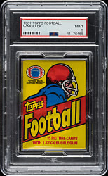 1981 Topps Football Unopened Wax Pack PSA MINT 9