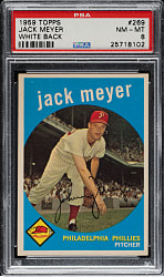 1959 Topps #269 Jack Meyer PSA NM-MT 8