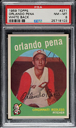 1959 Topps #271 Orlando Pena PSA NM-MT 8