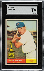 1961 Topps #35 Ron Santo Rookie SGC NM 7