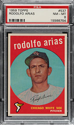 1959 Topps #537 Rodolfo Arias PSA NM-MT 8