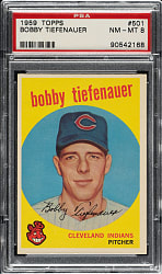 1959 Topps #501 Bobby Tiefenauer PSA NM-MT 8