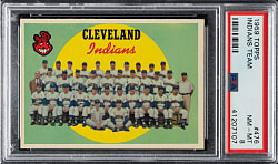 1959 Topps #476 Cleveland Indians Team PSA NM-MT 8