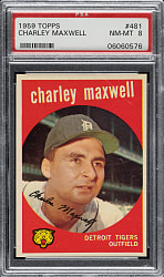 1959 Topps #481 Charley Maxwell PSA NM-MT 8
