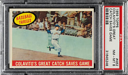 1959 Topps #462 Colavito's Great Catch PSA NM-MT 8