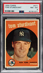1959 Topps #471 Tom Sturdivant PSA NM-MT 8