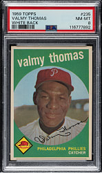1959 Topps #235 Valmy Thomas PSA NM-MT 8