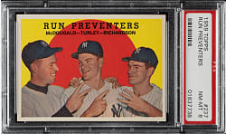 1959 Topps #237 McDougald/Turley/Richardson PSA NM-MT 8
