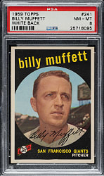 1959 Topps #241 Billy Muffett PSA NM-MT 8