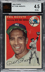 1954 Topps #17 Phil Rizzuto BVG VG-EX+ 4.5