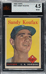 1958 Topps #187 Sandy Koufax BVG VG-EX+ 4.5