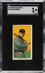 1914 T213 Coupon Cigarettes (Type 2) Sam Crawford SGC POOR 1