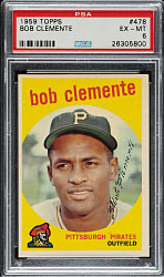 1959 Topps #478 Roberto Clemente PSA EX-MT 6